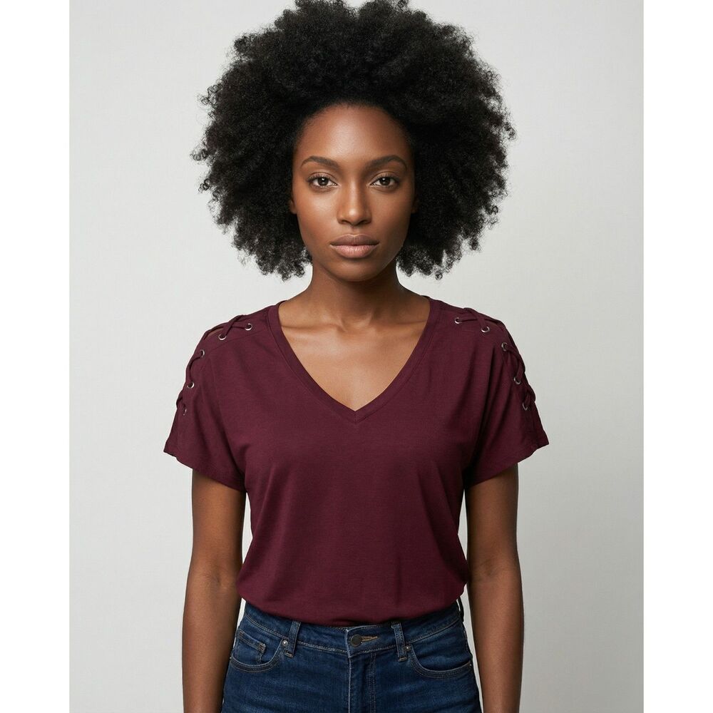 Women's SO Cross Lace Sleeve Shirt